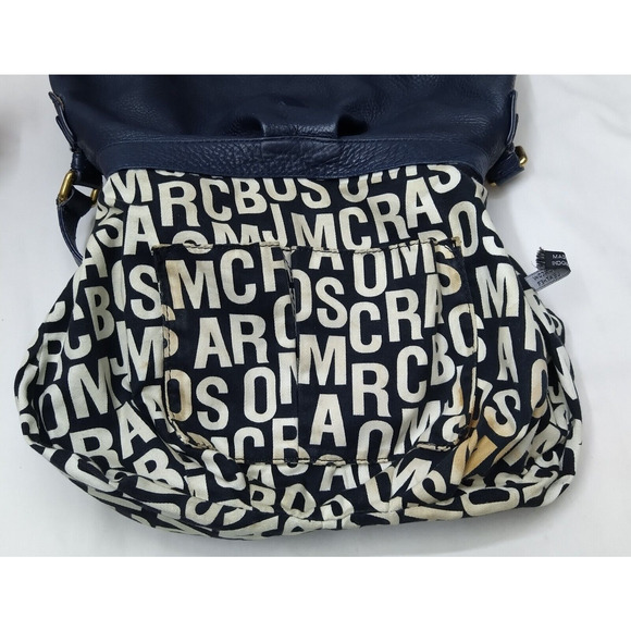 Marc Jacobs Natasha Blue Pebbled Leather Zipper Pocket Crossbody Bag - Picture 14 of 16